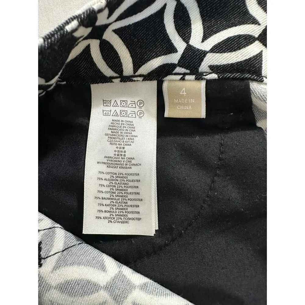 Michael Kors Geometric Mid-Rise Pants sz 4